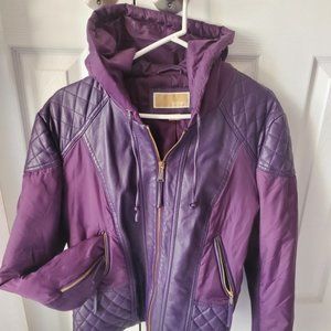 Michael Kors Womens Leather Jacket - Size XL